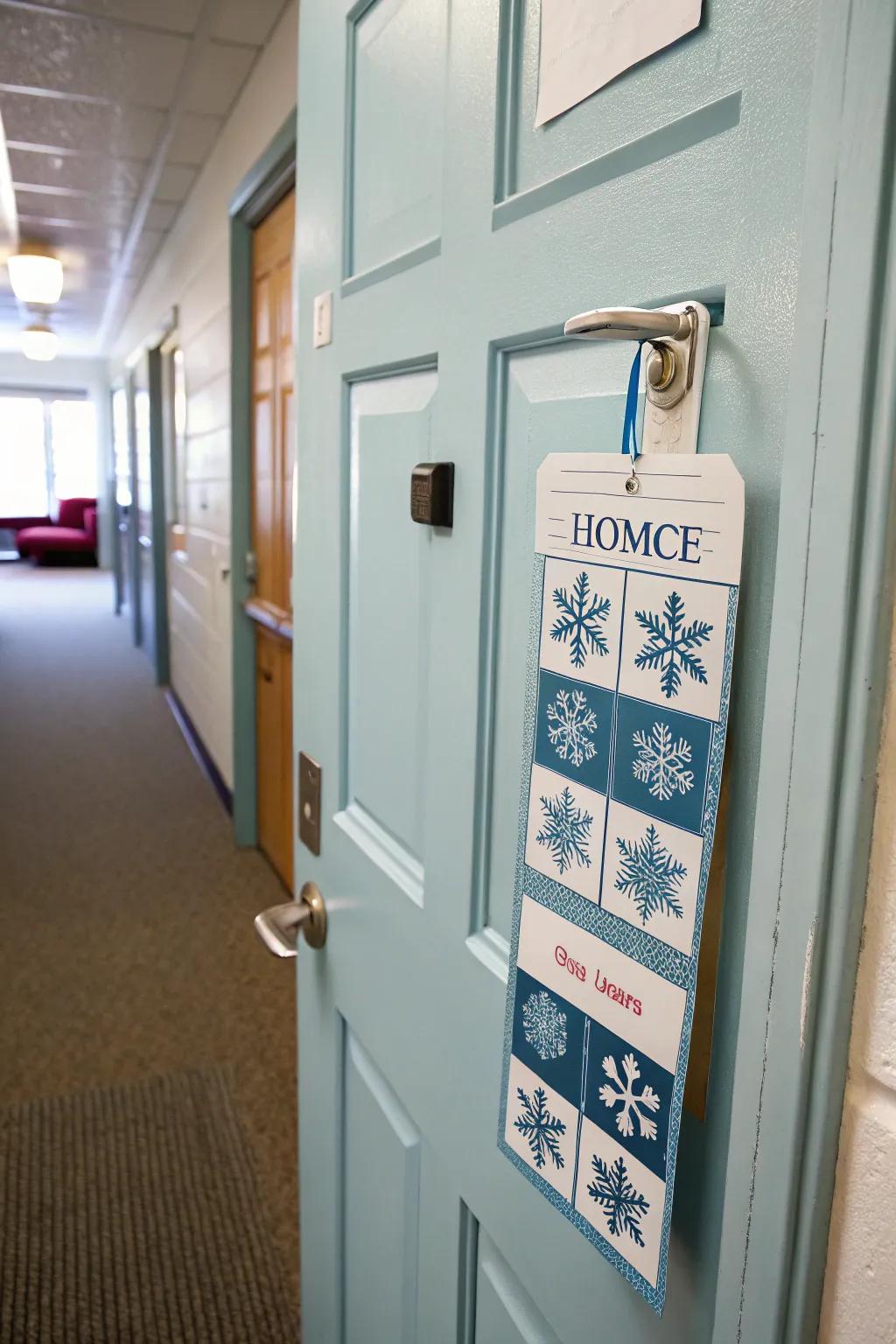 Seasonal name tags keep your door decor fresh and engaging year-round.