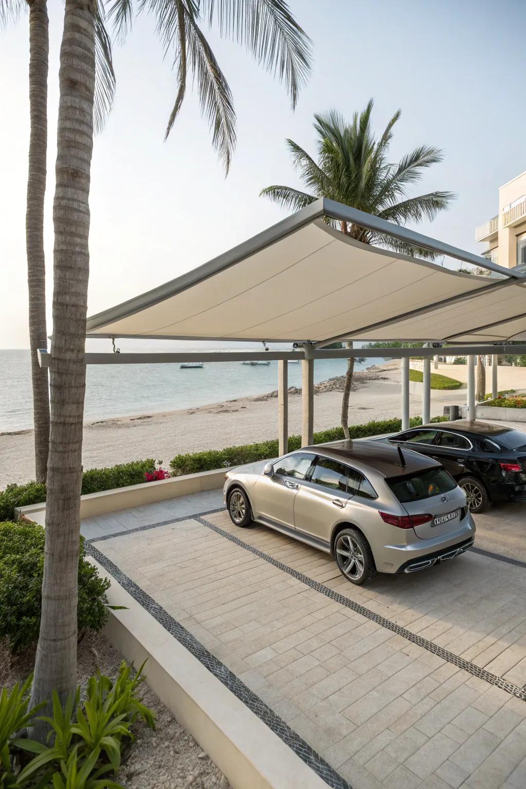 A carport that adapts to your weather and style needs with ease.