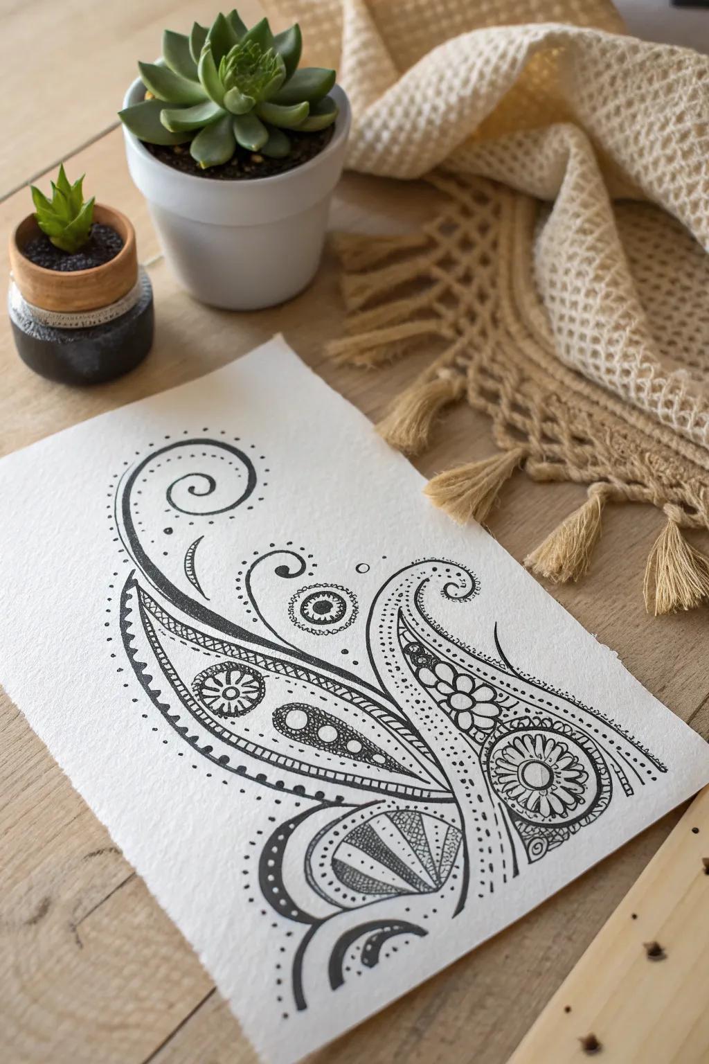 Find peace in the art of zentangle: a mindful escape through patterns.
