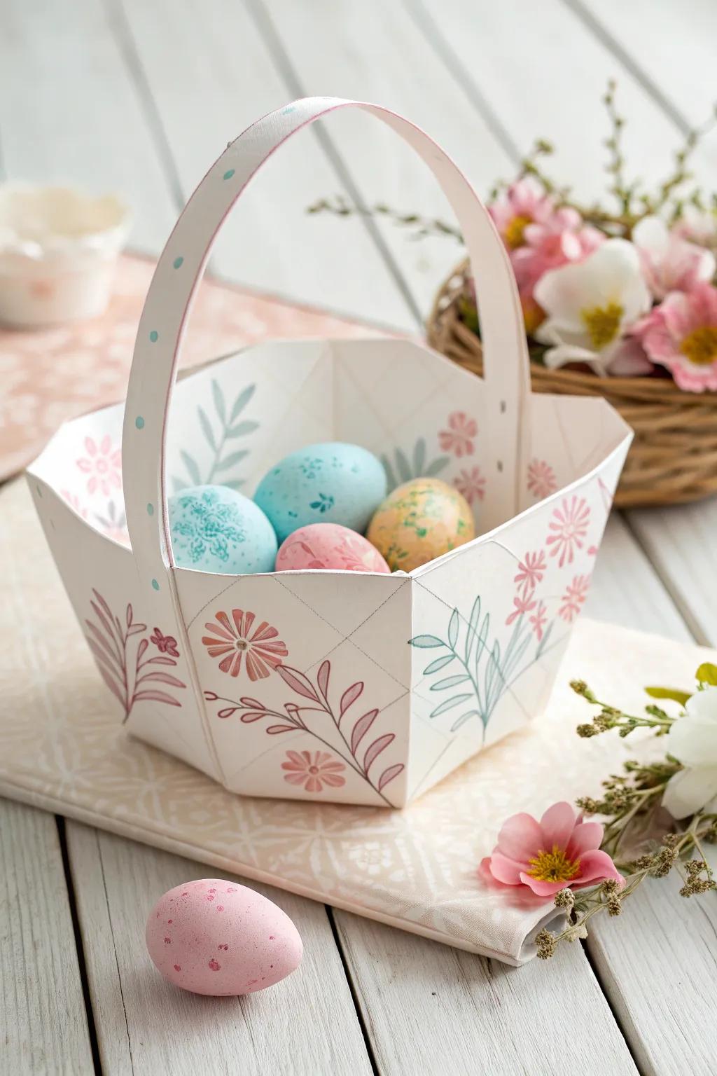 Transform simple materials into stunning Easter baskets - a craft that delights and decorates!