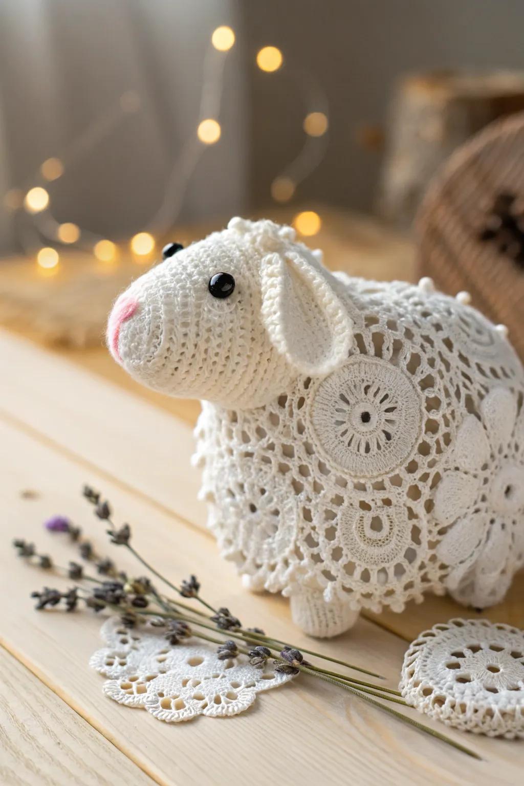 Transform simple doilies into adorable sheep - a perfect blend of simplicity and charm for your little one's craft corner.