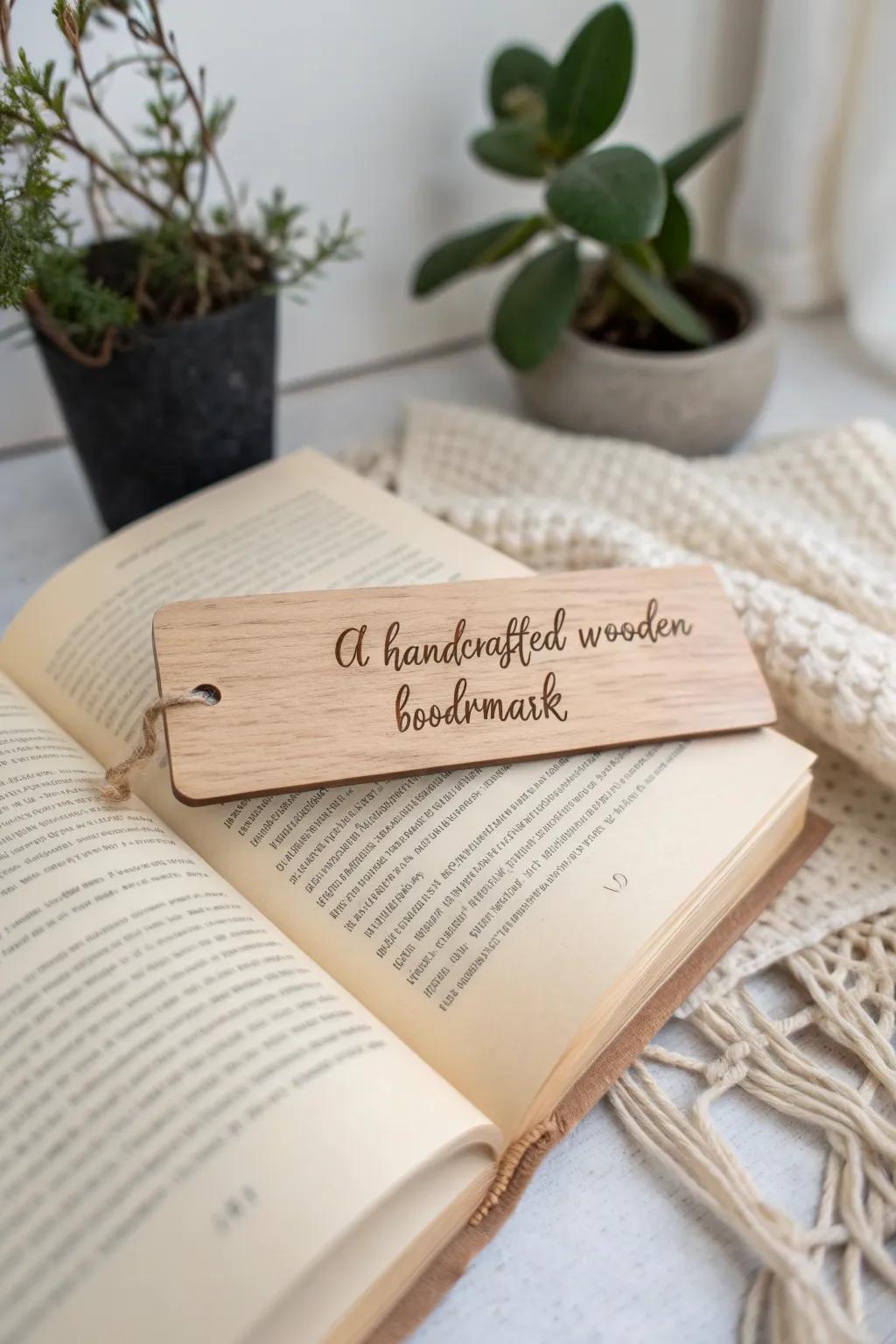 Discover the beauty in simplicity with an engraved bookmark that whispers your favorite quote.