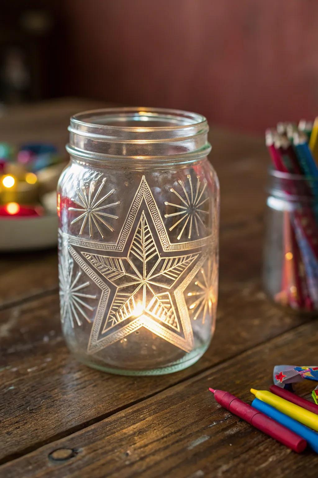 Transform ordinary into extraordinary with beautifully etched glass jars.