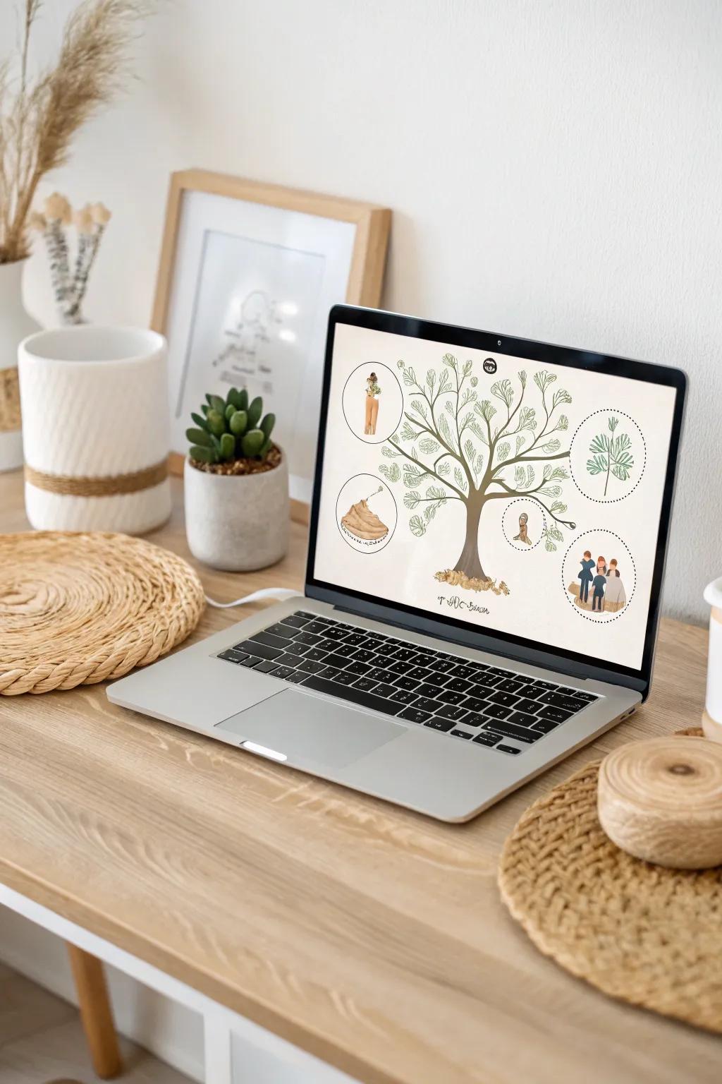 Connect generations with a touch of modern elegance through a digital family tree.
