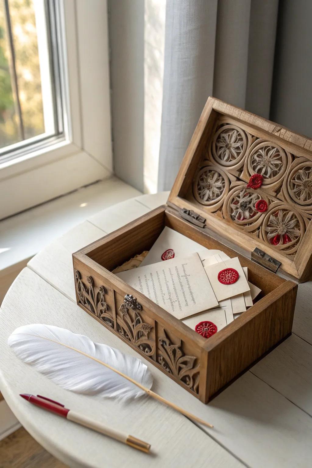 Capture the essence of love and anticipation with handcrafted letters for future memories.