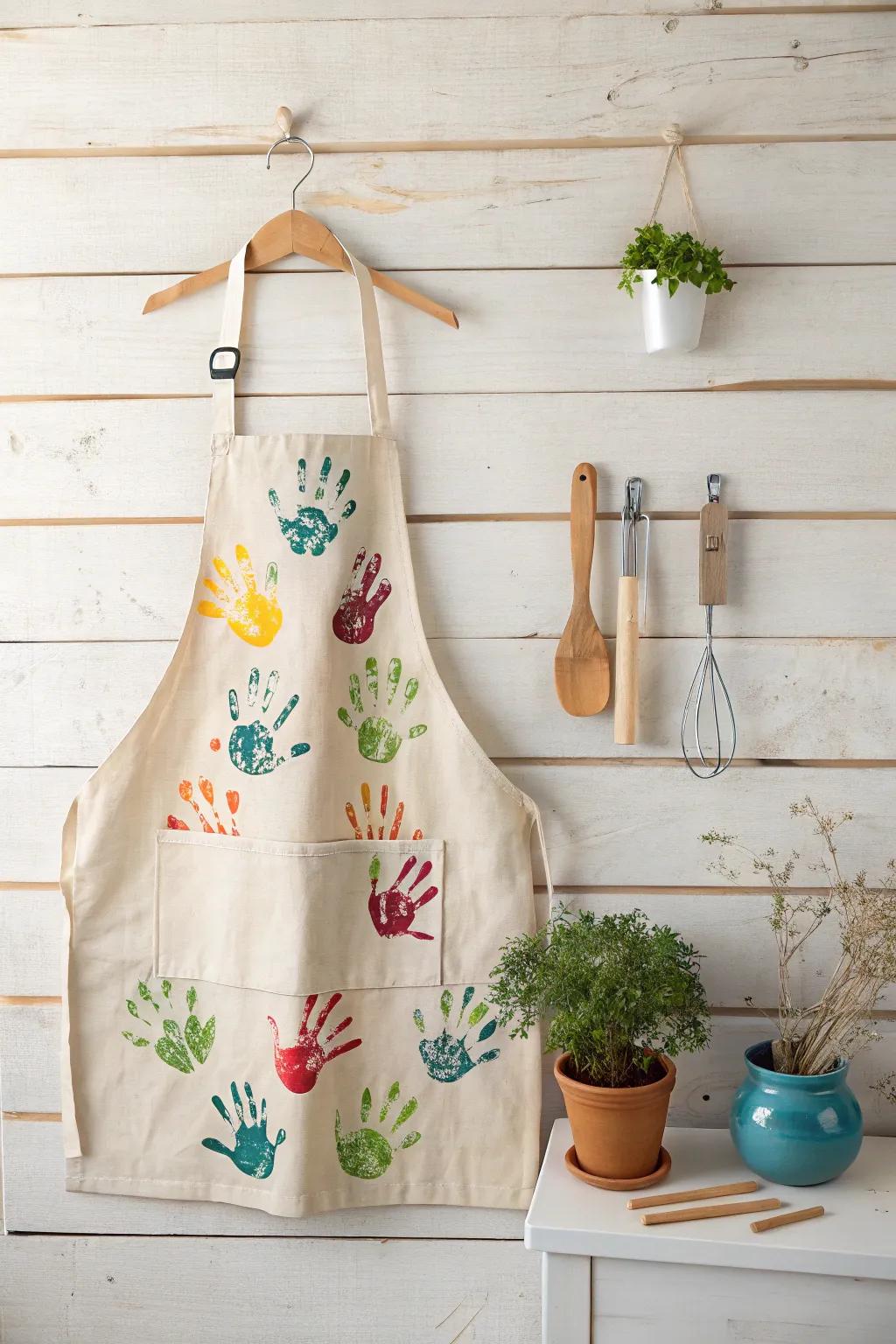 Add a personal touch to Father's Day with a handcrafted grill apron, featuring your child's artwork. Perfect for the dad who loves to BBQ!