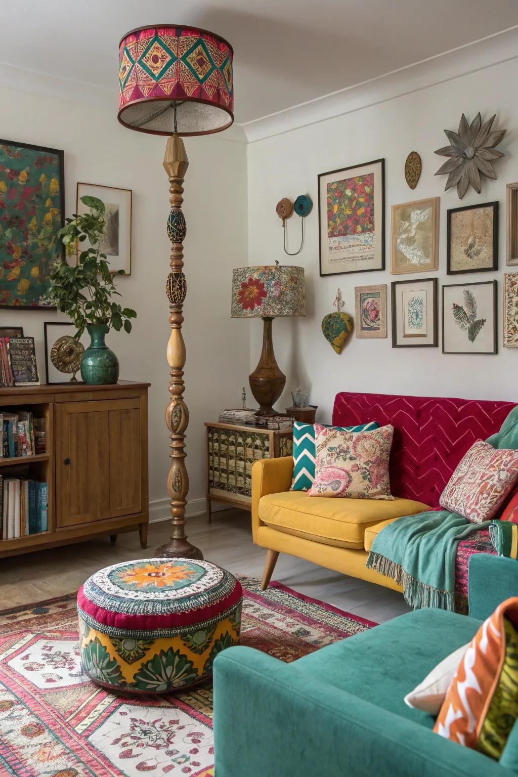 Express your personality with an eclectic mix of styles in your floor lamp choice.