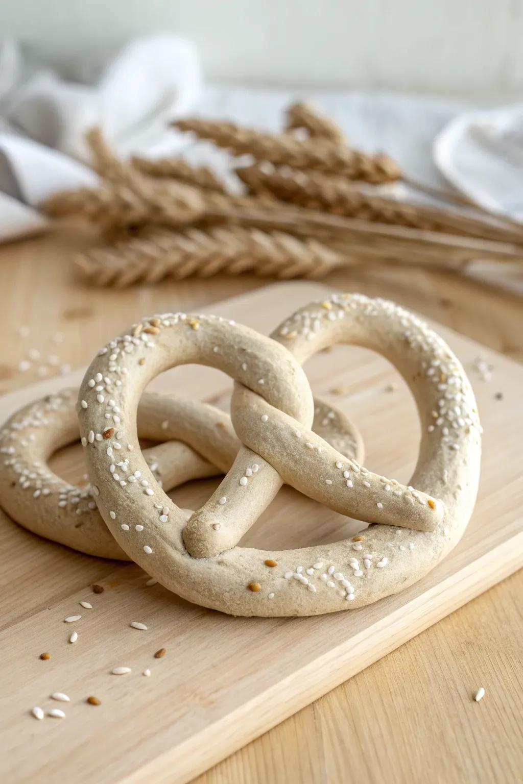 Craft your own perfect twist with these adorable clay pretzels, a sweet treat for the eyes!