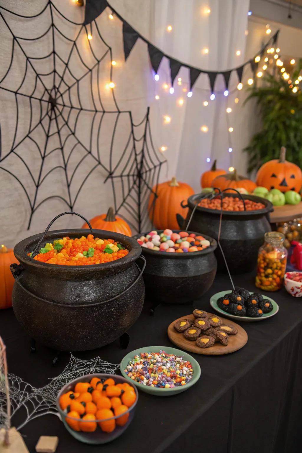 Sweeten the day with a candy cauldron.