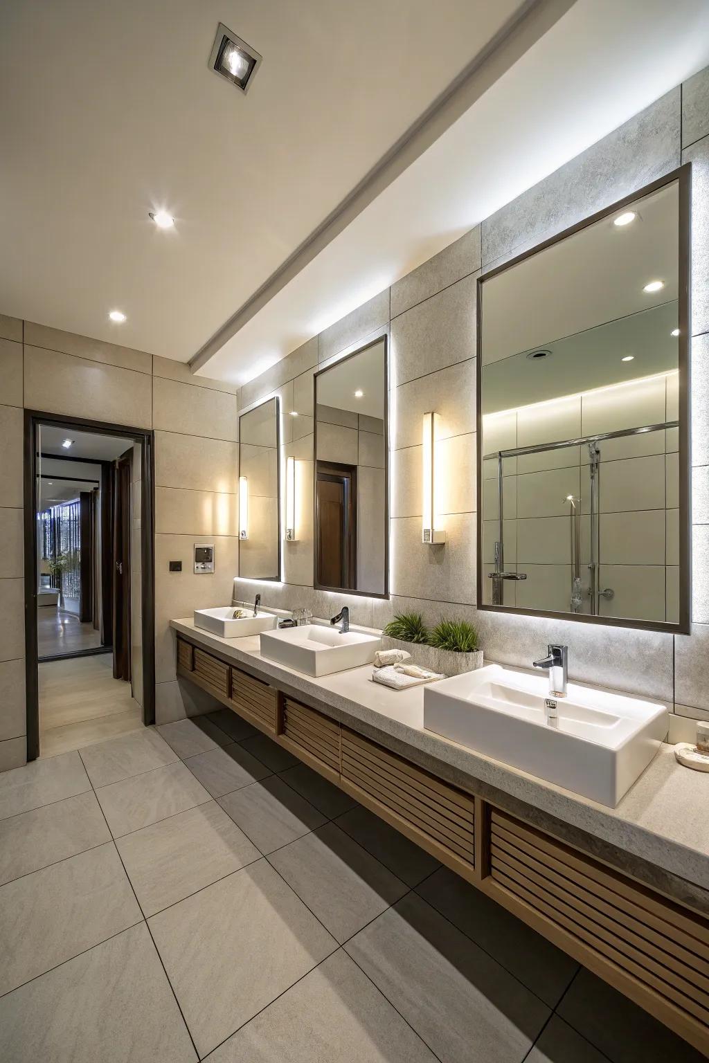 Smart lighting solutions for the modern bathroom.