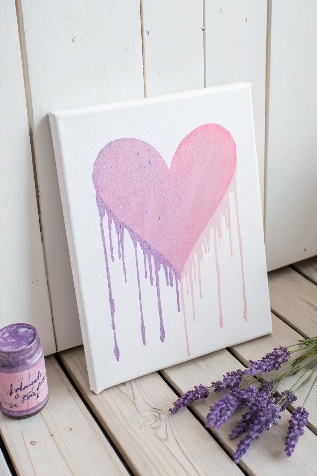 Let your heart melt into art with these captivating dripping paint effects.