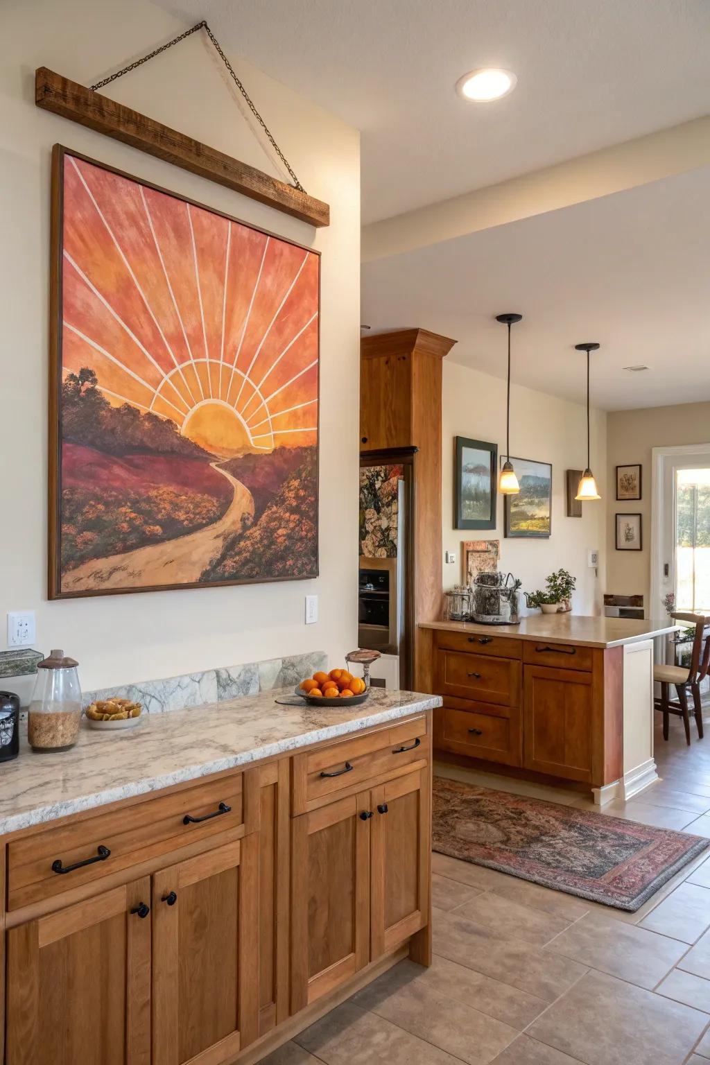 Sunrise art fills your home with warmth and hope.