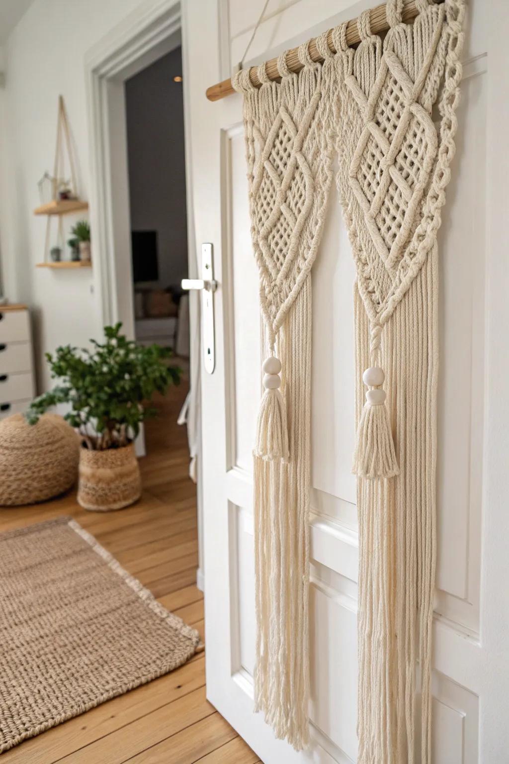 Transform your space with the artful charm of macramé hangings.