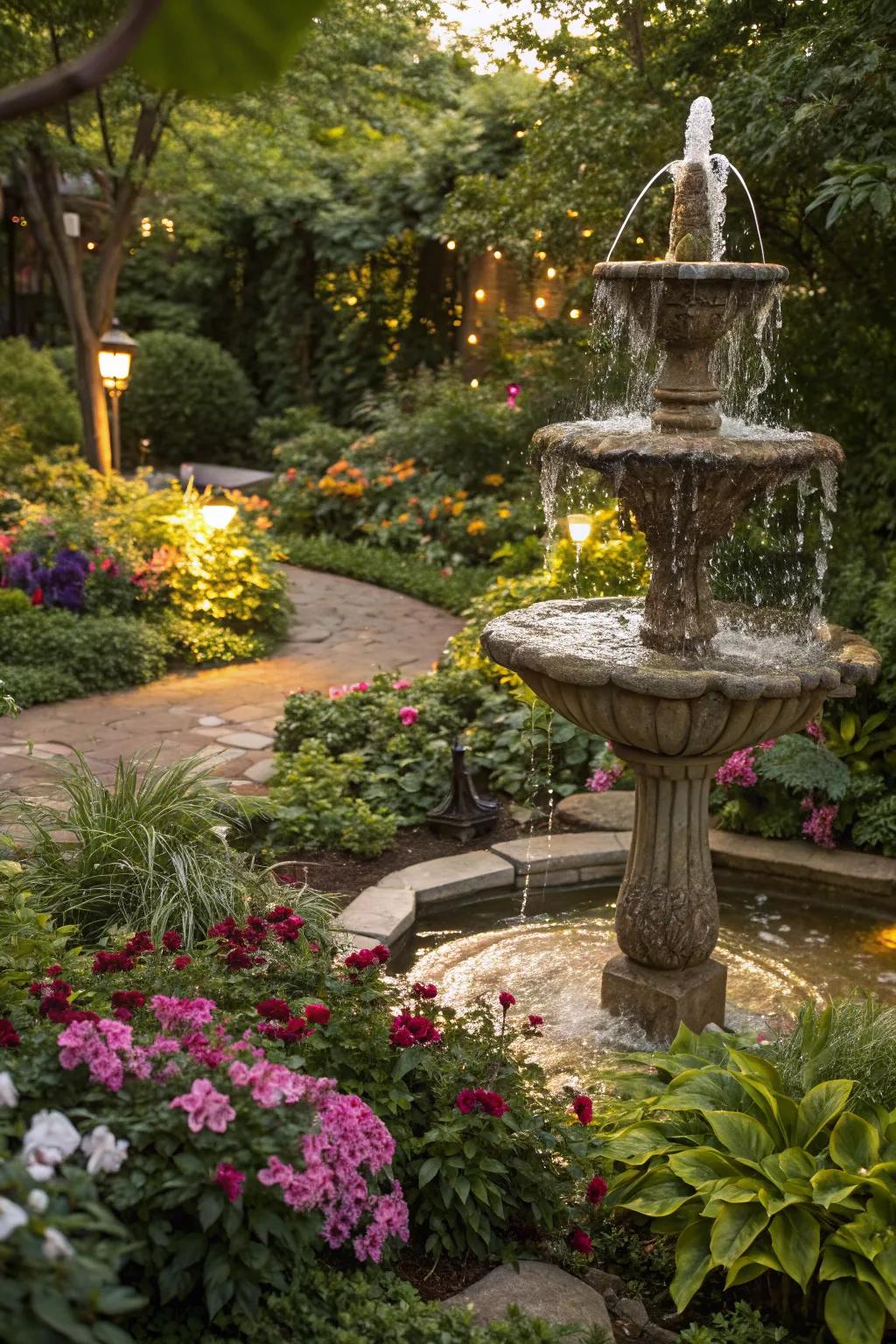 Bring your garden to life with a solar-powered fountain.