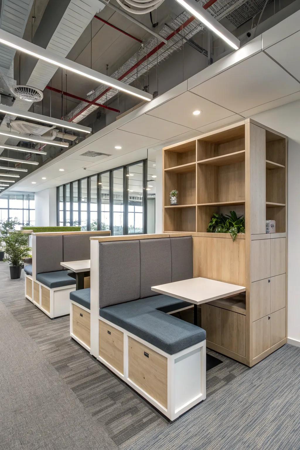 Multi-functional furniture maximizes space and utility.
