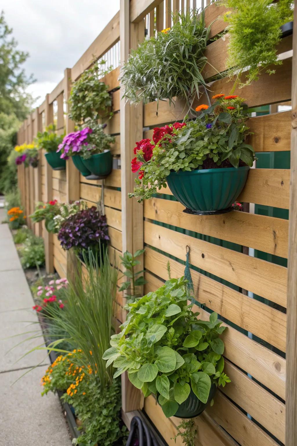 Transform your fence into a vibrant vertical garden for privacy with style!