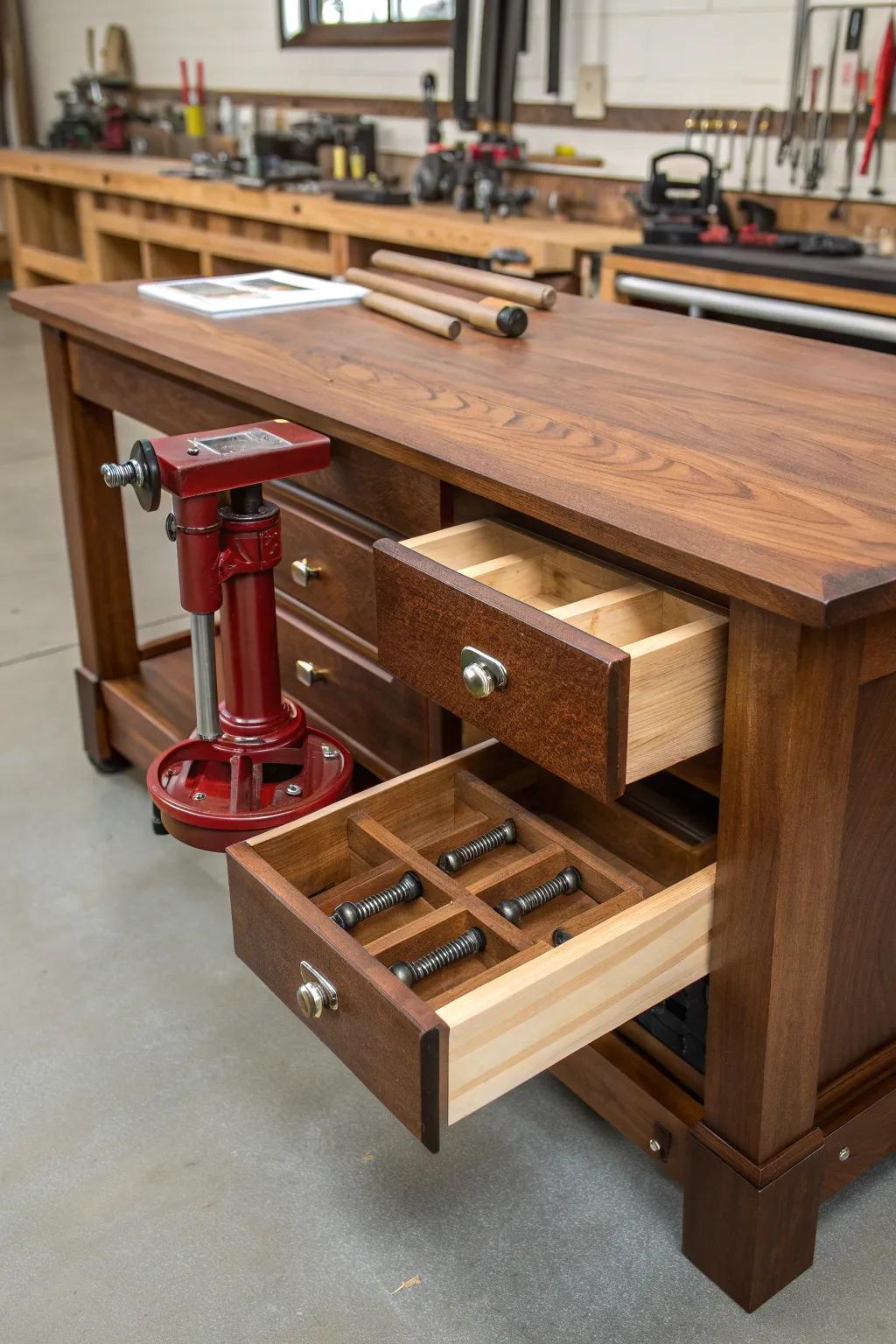 Elevate your workshop: Seamlessly store your jack stands with style and precision.