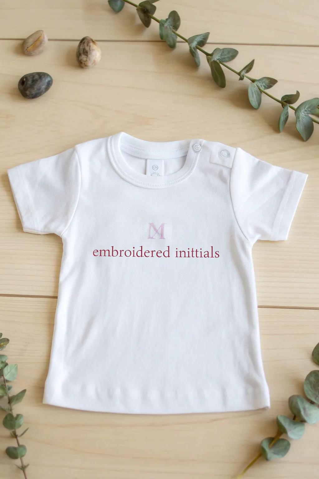 Add a personal touch to your little one's wardrobe with custom initials. Simple, elegant, and uniquely theirs.