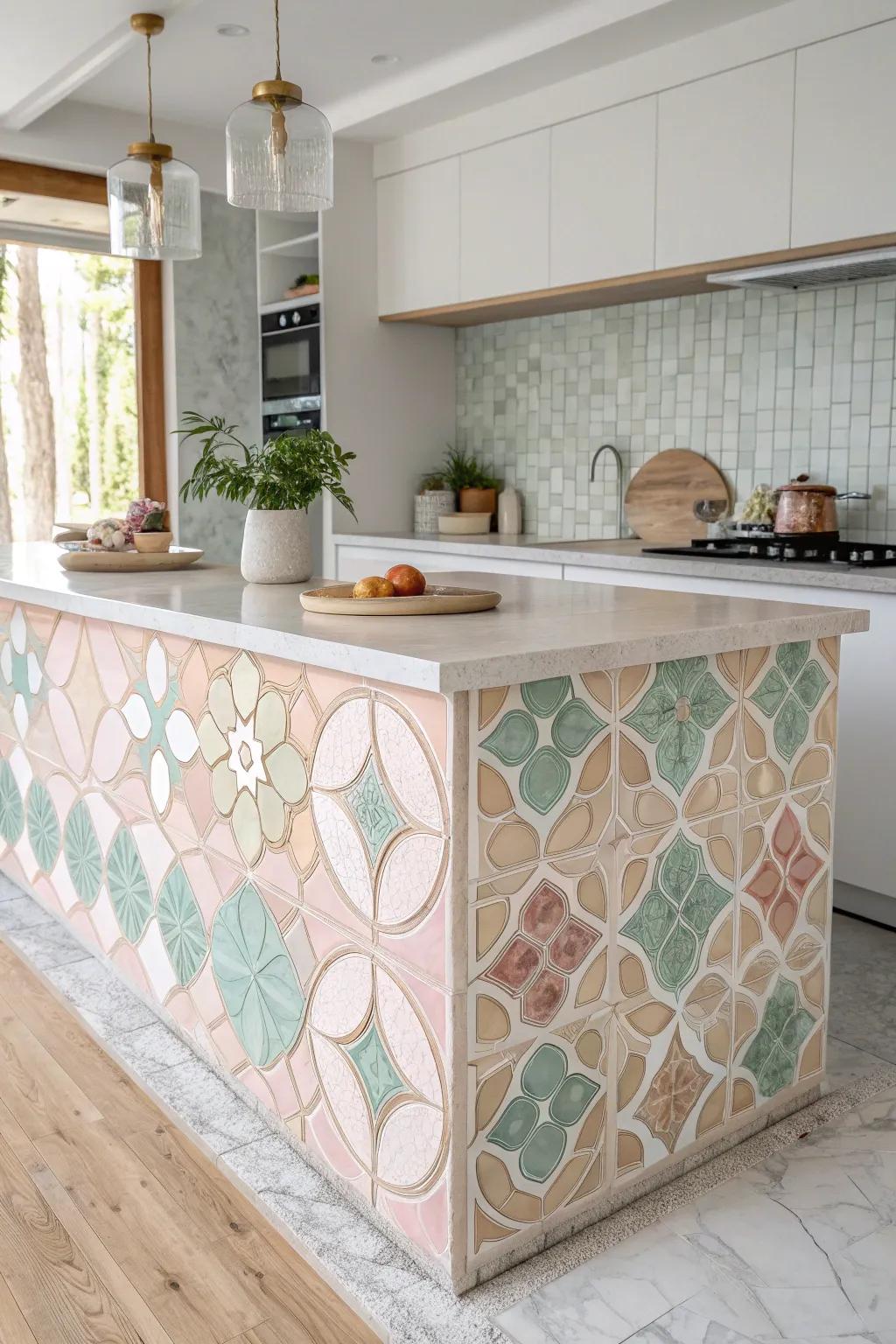 Transform your kitchen with the artistic charm of mosaic tiles, where craftsmanship meets natural beauty.