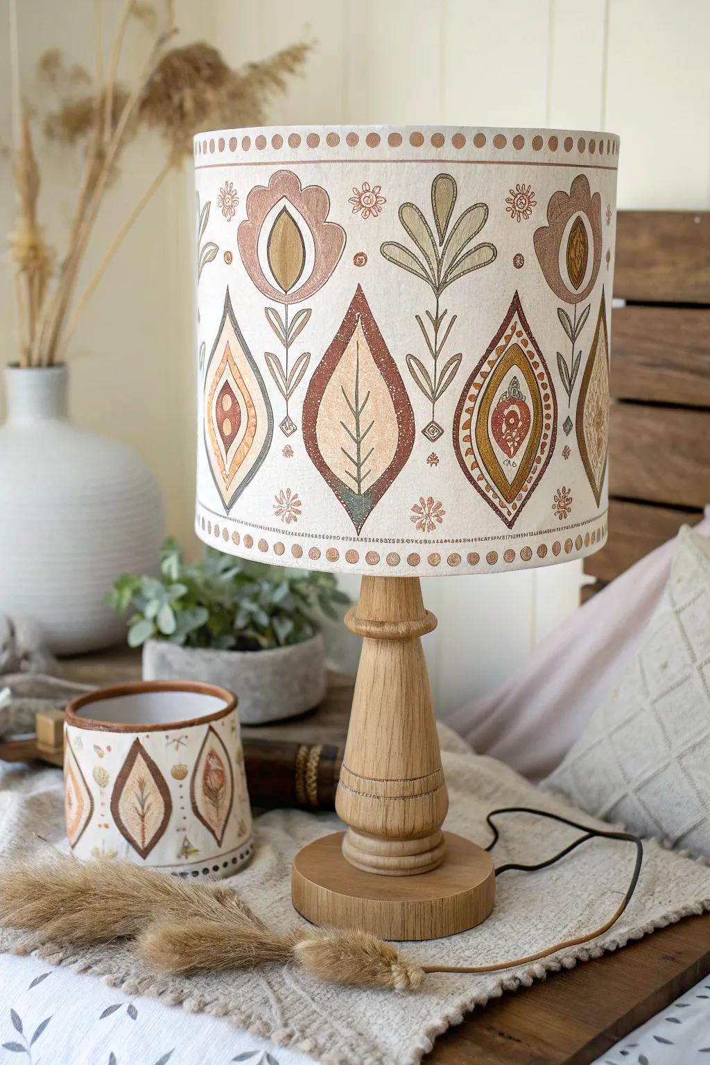 Illuminate your space with nostalgic charm—vintage lampshade artistry meets modern minimalism.