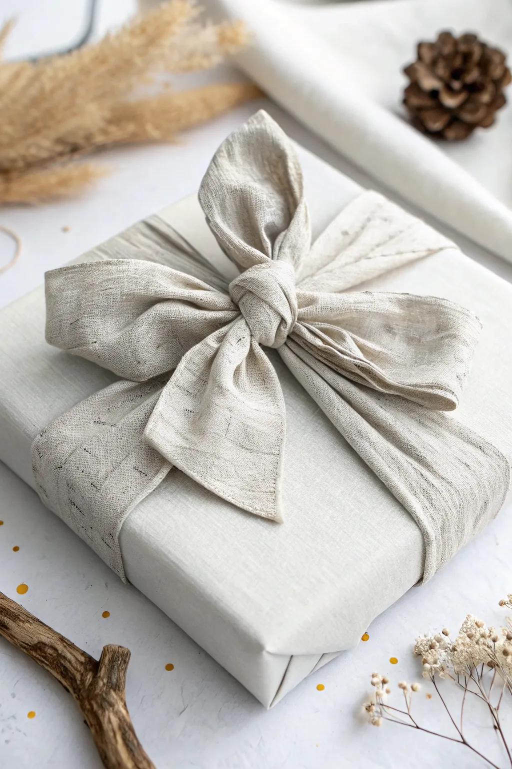 Elevate your gift-giving with a stunning giant bow that speaks elegance and simplicity.