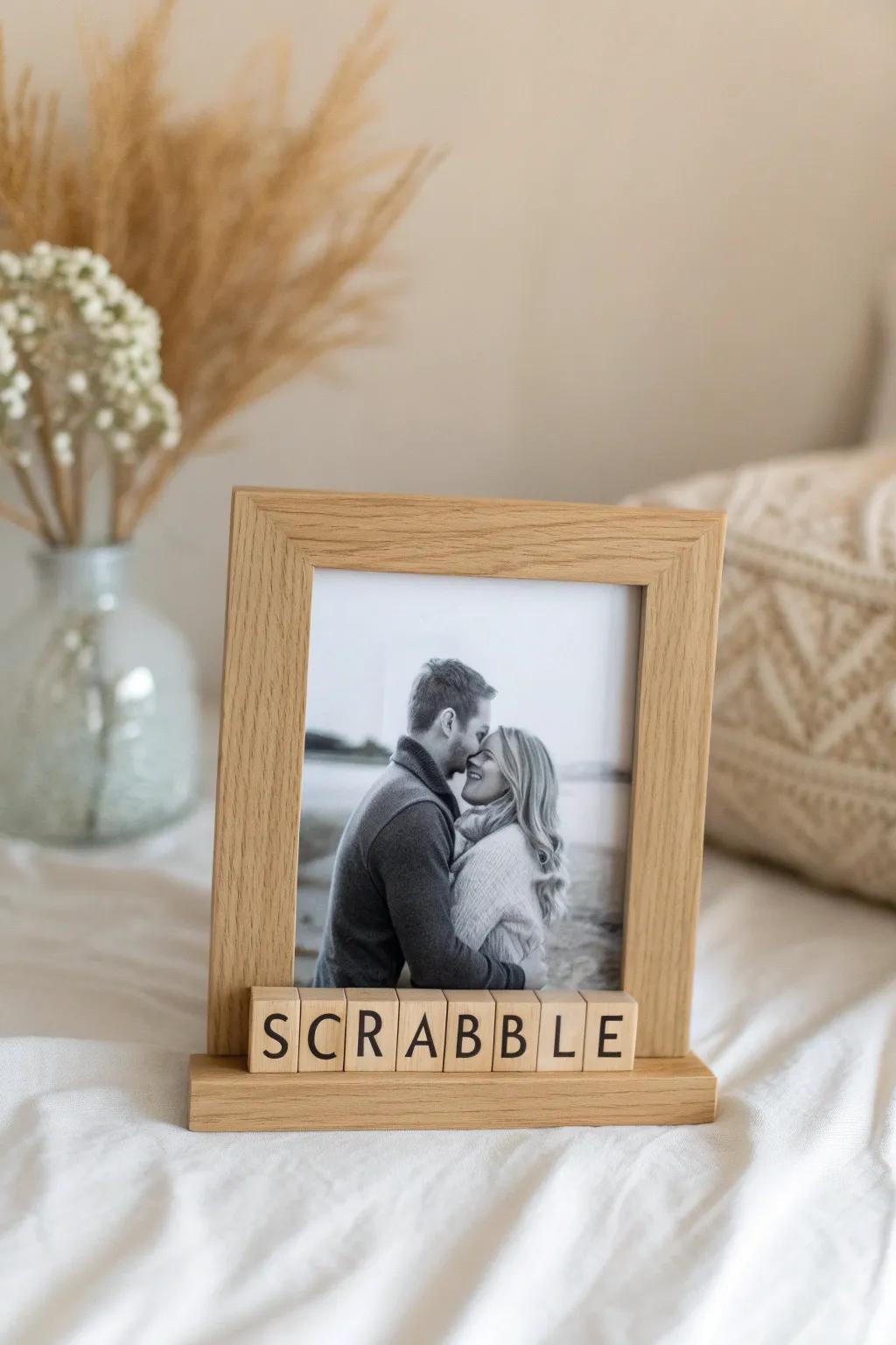 Craft a heartfelt connection with a DIY Scrabble photo frame—simple, personal, and beautifully minimalist.