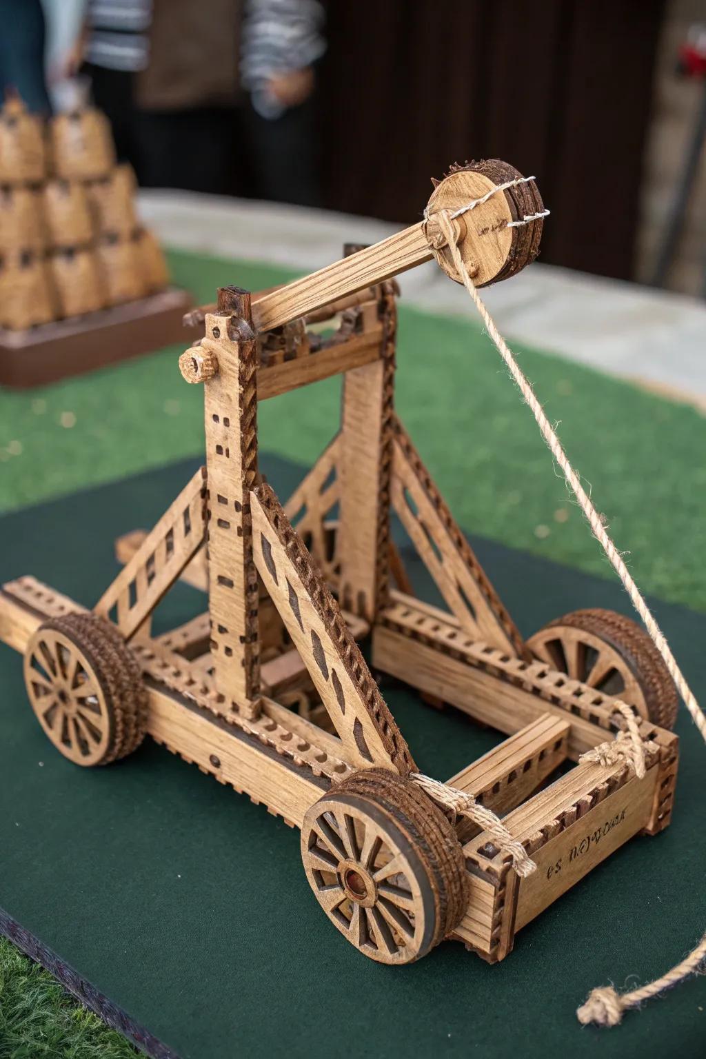 Ingenious Craftsmanship: Recycled Cardboard Catapult
