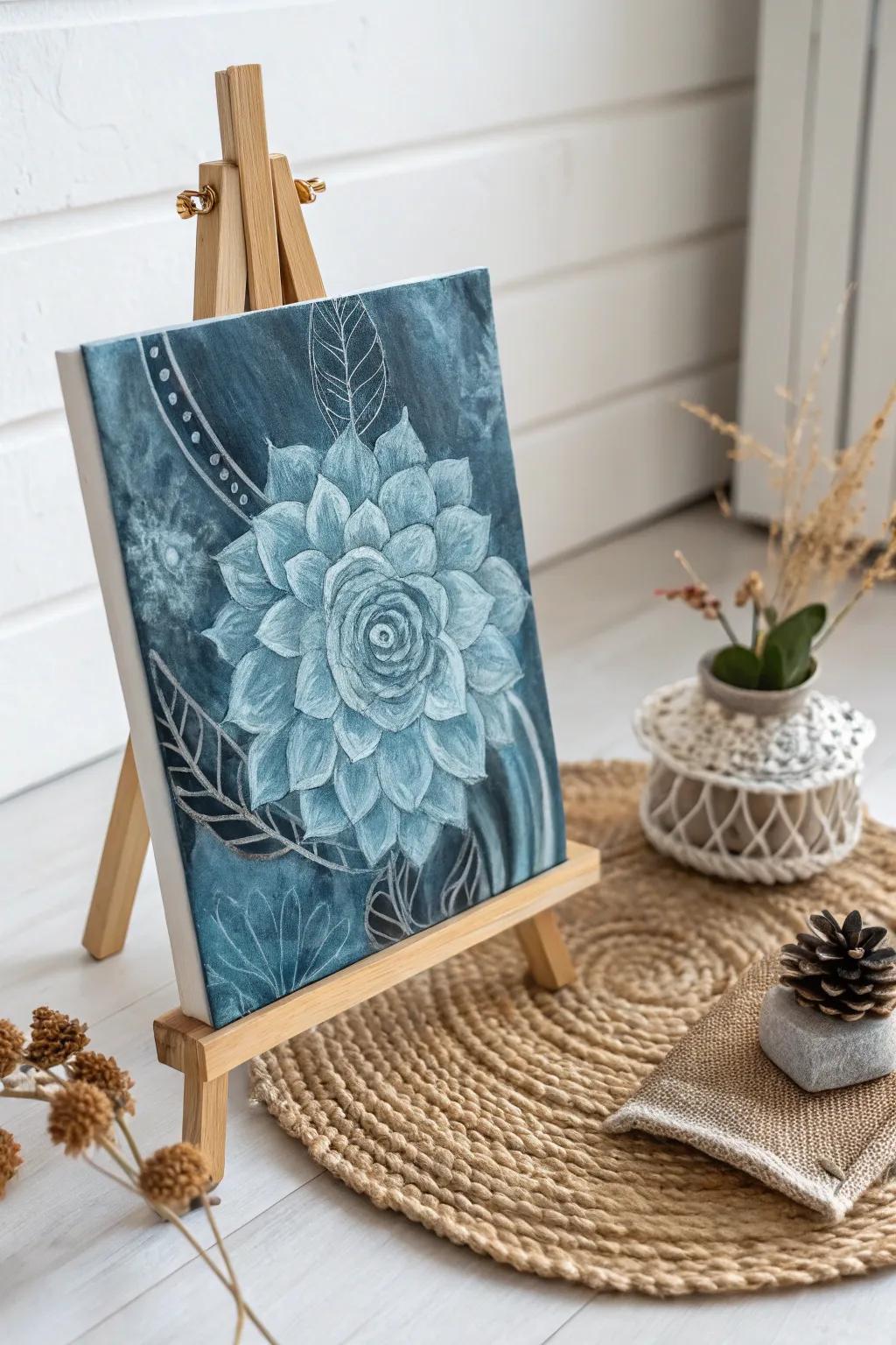 Explore the depths of blue: a serene journey through moody monochrome artistry.