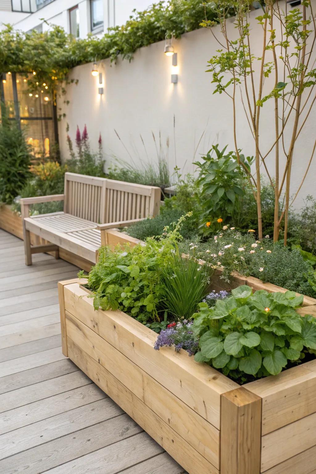 Relax and rejuvenate with nature's embrace - a perfect blend of garden beauty and cozy seating.