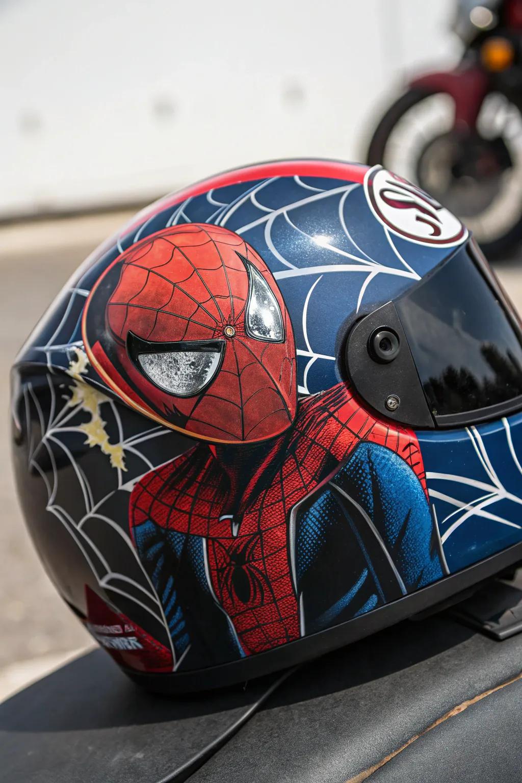Unleash your inner hero with this stunning comic book-inspired helmet design!