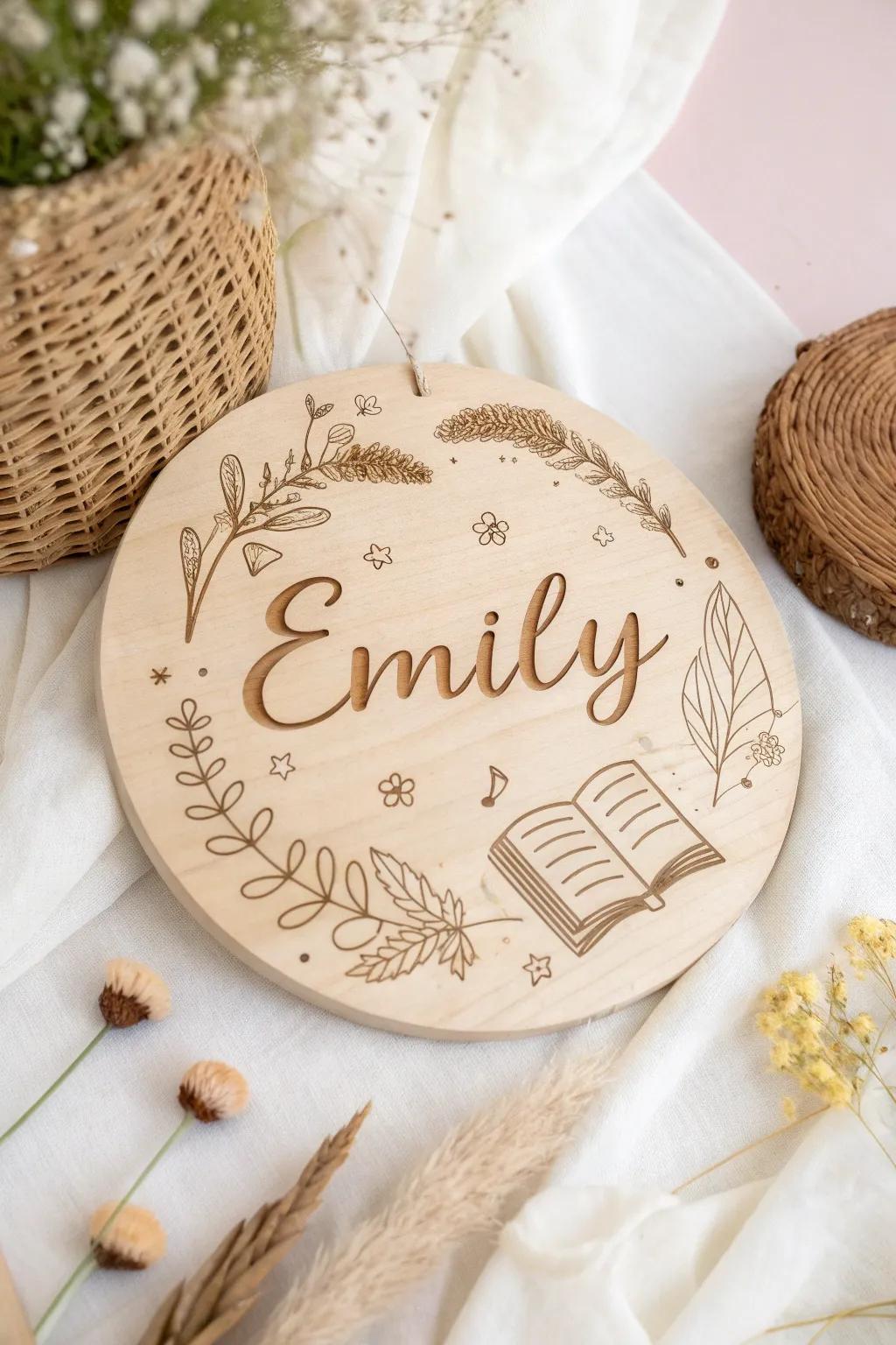 Craft your story in elegant simplicity with personalized name art that reflects your unique passions and interests.