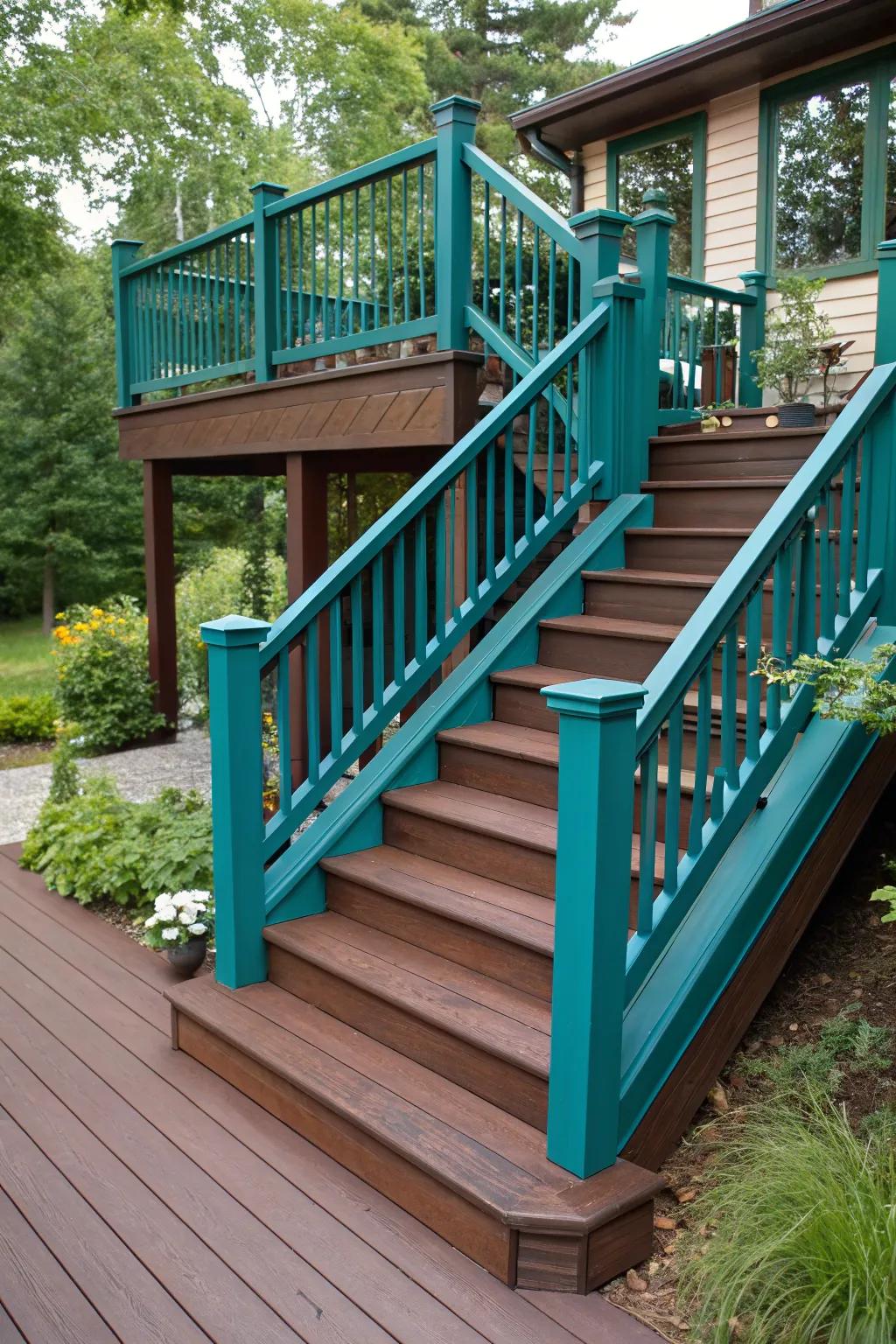 Elevate your deck design with bold contrasts that catch the eye and celebrate craftsmanship.
