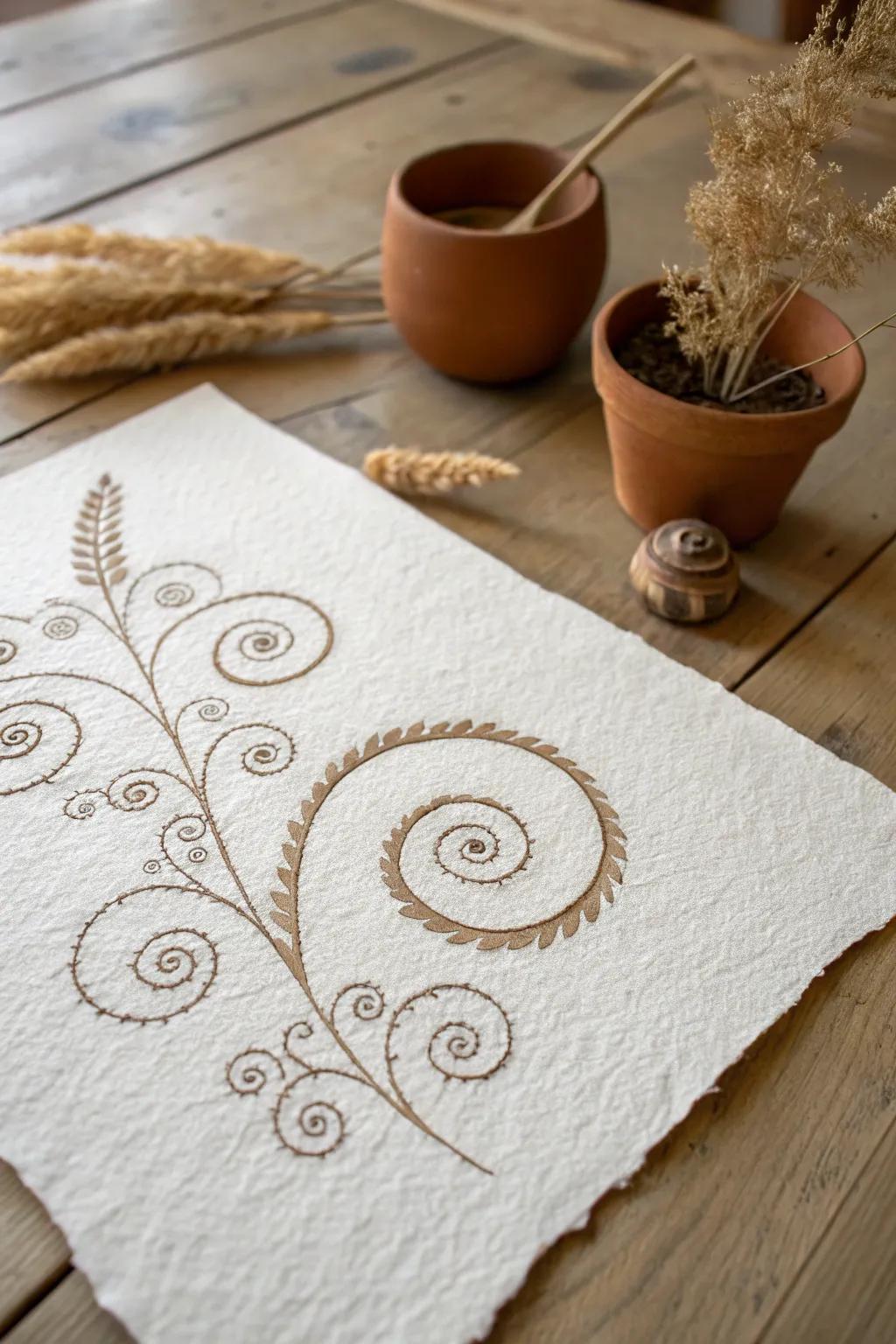 Embrace the hypnotic charm of simplicity with this enchanting spiral pattern. Perfect for adding a touch of elegance to your creative space.