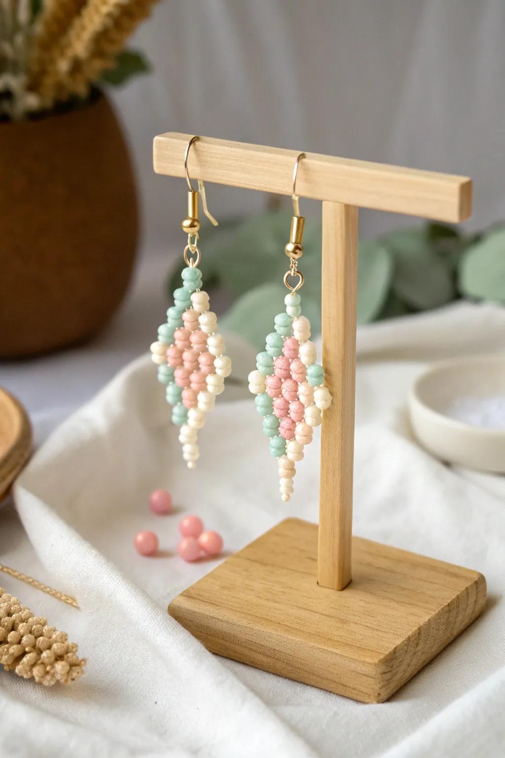 Embrace elegance with handcrafted Perler bead jewelry that speaks to simplicity and beauty.