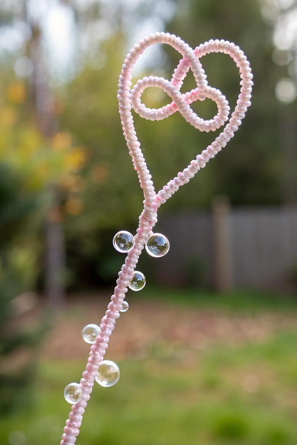 Transform backyard playtime into a magical experience with a handcrafted bubble wand.