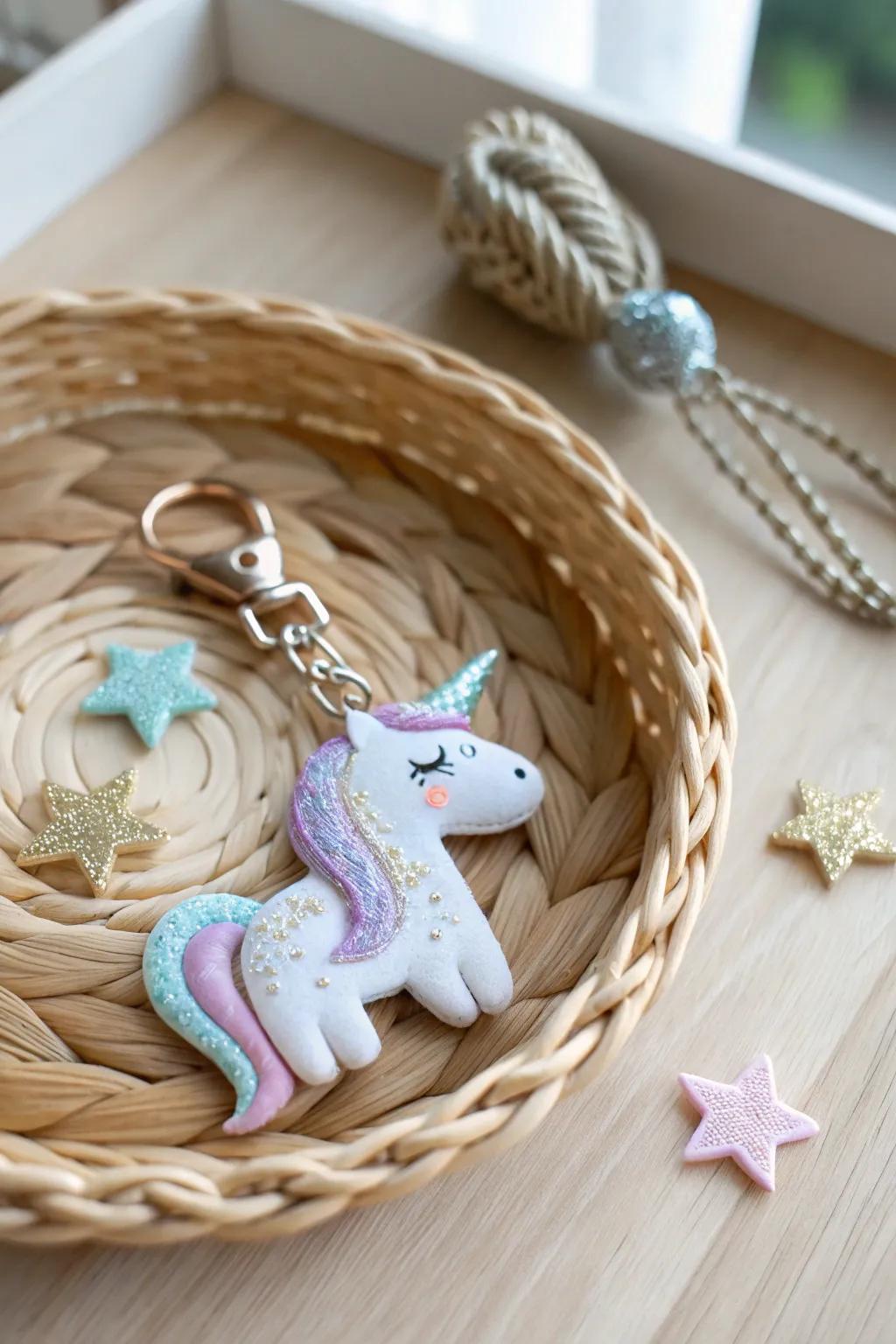 Unleash your creativity with this enchanting polymer clay unicorn charm, where simplicity meets magical imagination!