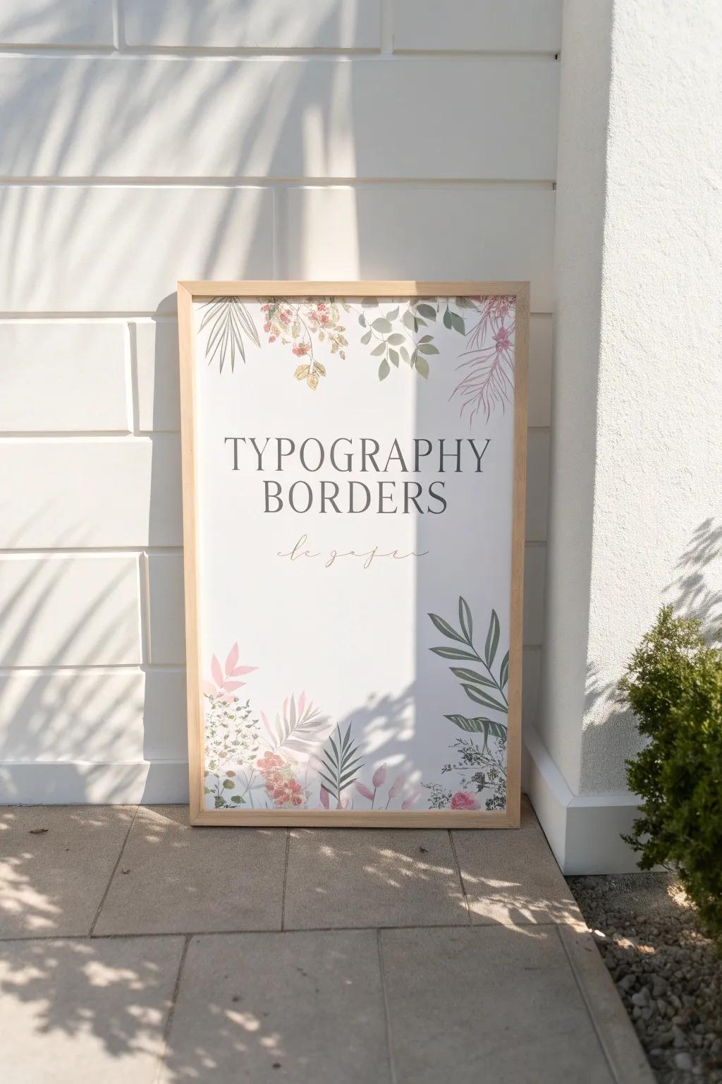 Elevate your space with personalized elegance: Discover the art of customized typography borders.