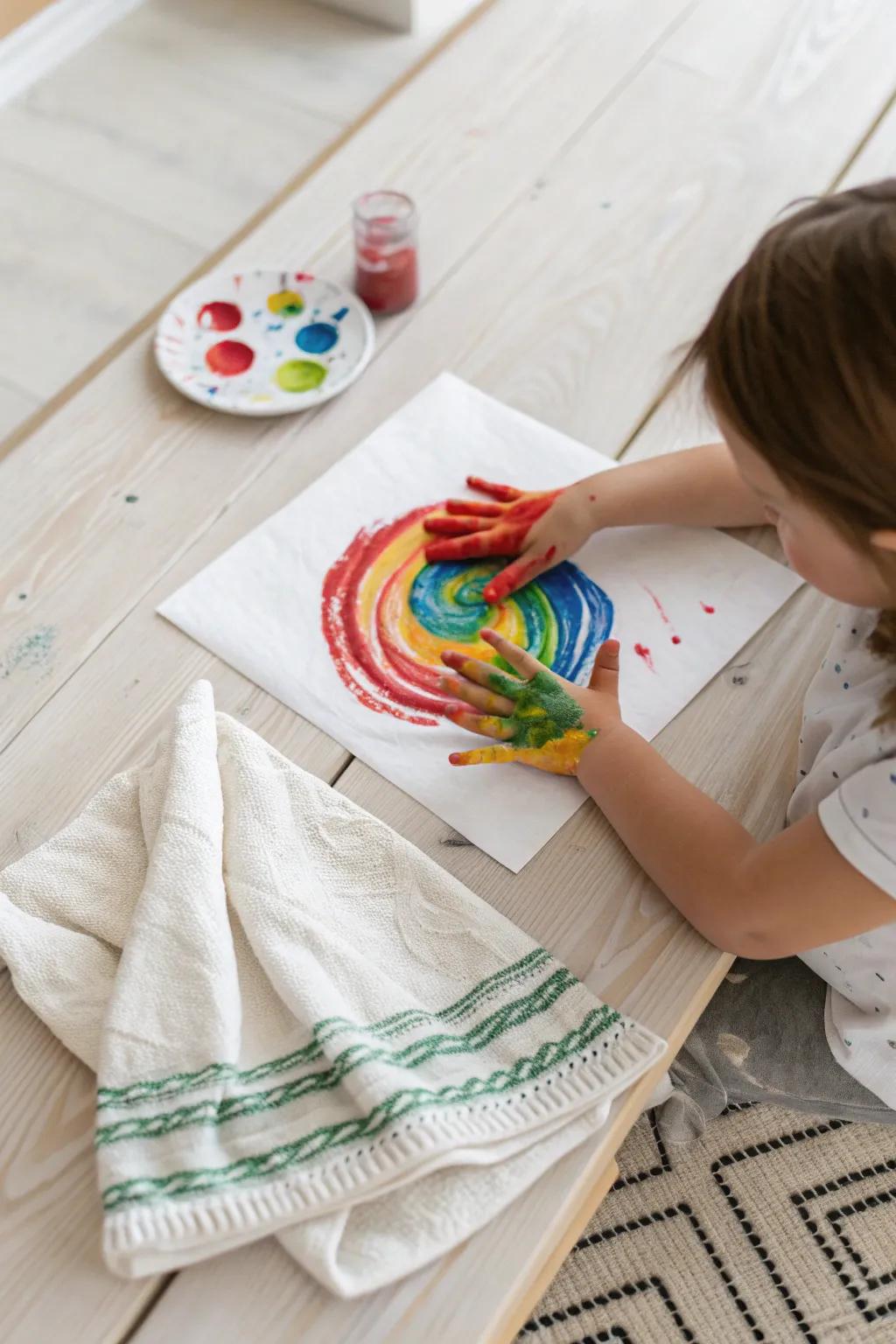 Tiny hands, big creativity: Finger paint fun for little artists!