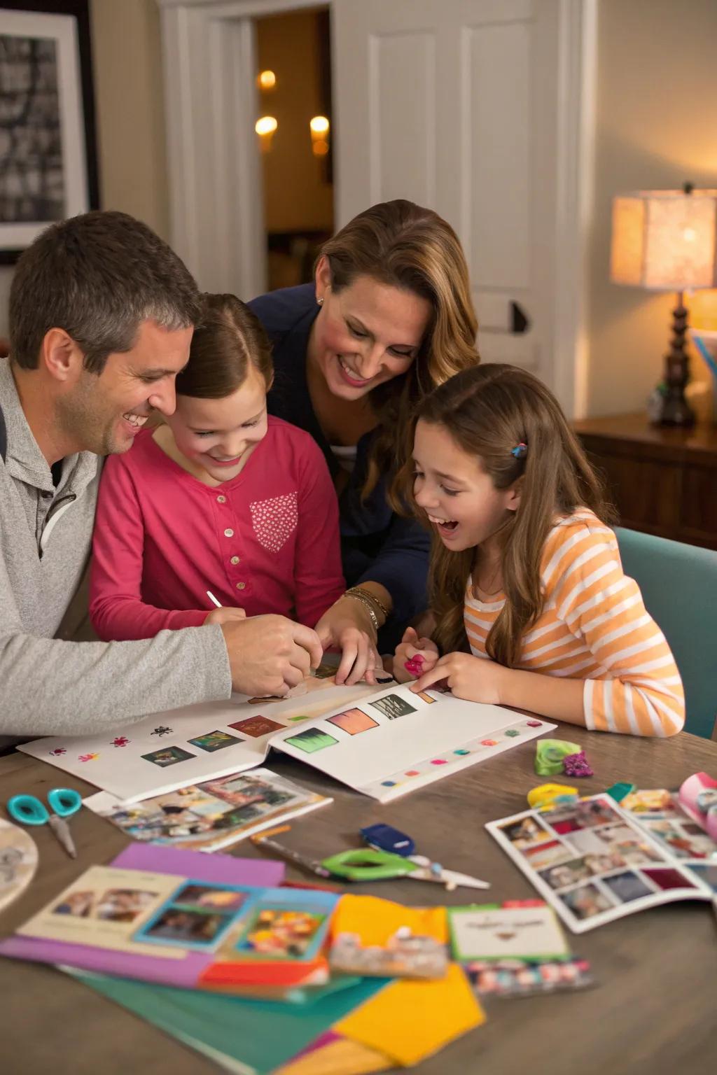 Creating a family scrapbook preserves memories and brings everyone closer.