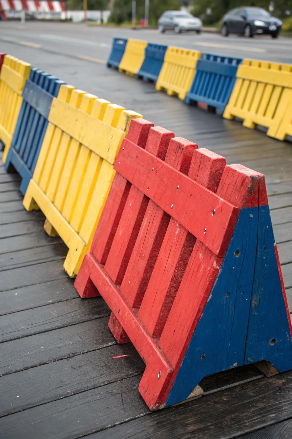 Transform ordinary slats into vibrant road barriers for endless playtime fun!