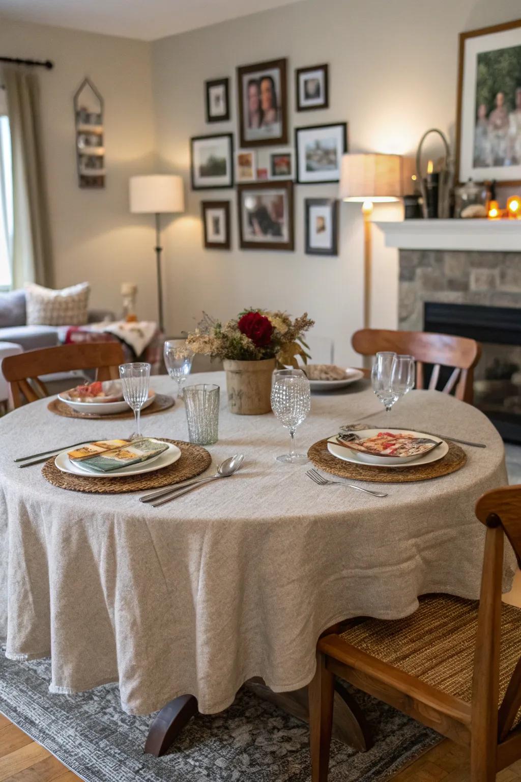 Keep it stylish and practical with an everyday casual tablecloth.