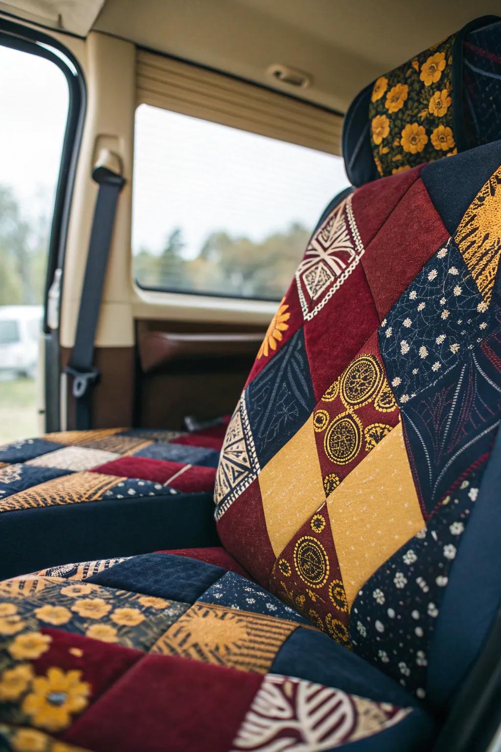 Elevate your RV's style with daring pattern mixes that showcase your unique taste.