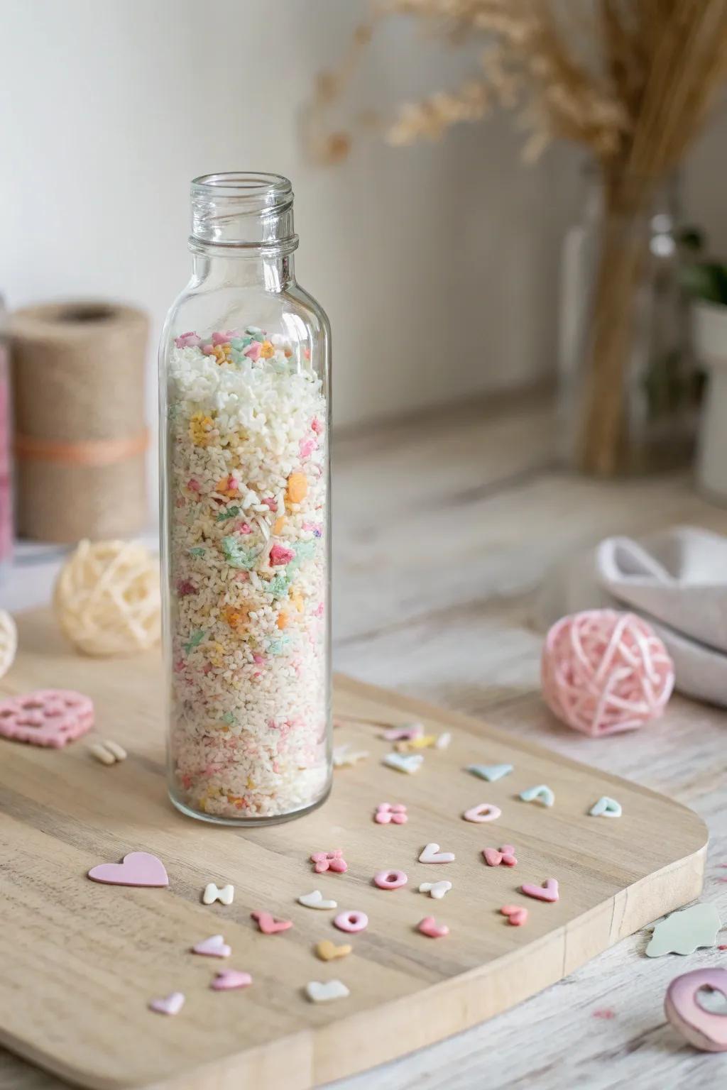 Discover the joy of learning with this charming Alphabet Adventure sensory bottle. Perfect for playful exploration!