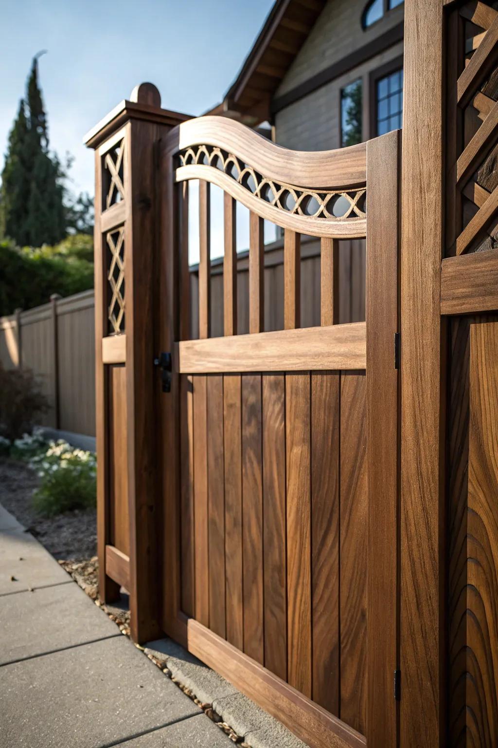 Unlock your creativity with a custom wooden gate that defines craftsmanship.