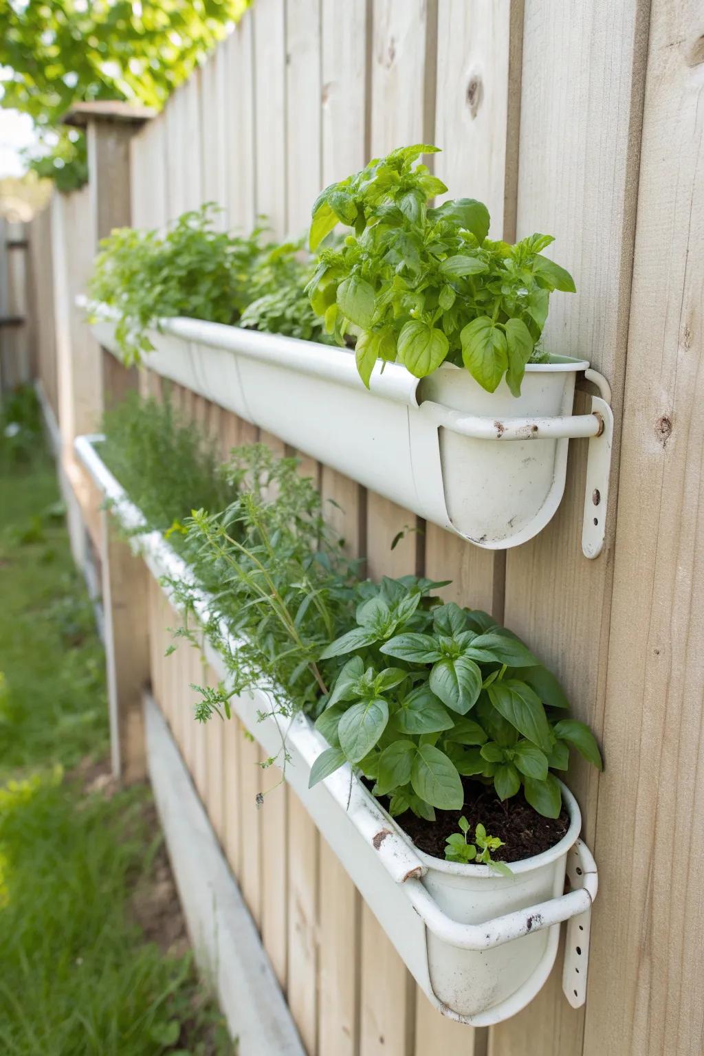 Transform old gutters into a charming herb garden, perfect for small spaces and sustainable living.