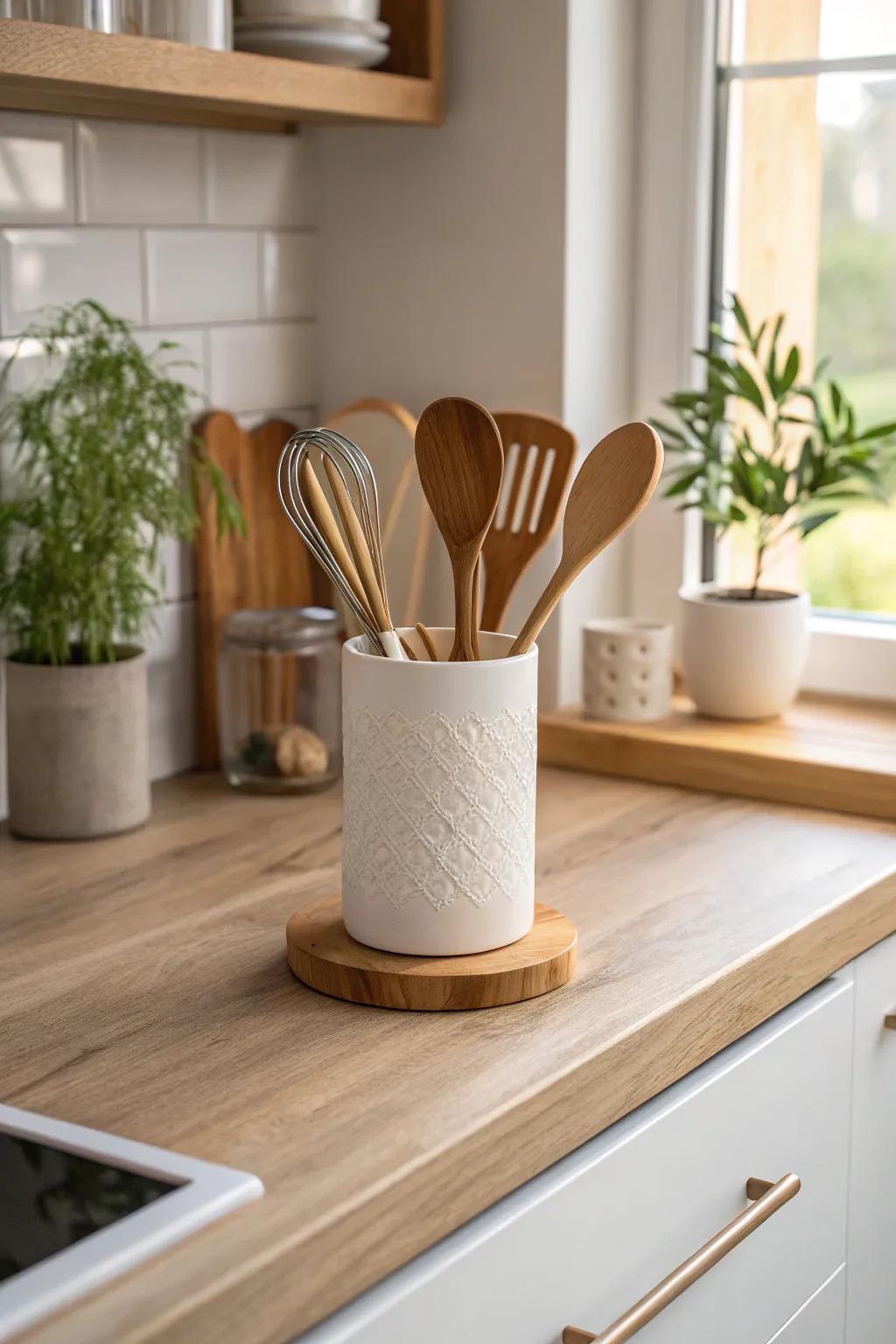 Embrace simplicity and style with a clutter-free kitchen countertop. #MinimalistBeauty #ScandinavianDesign