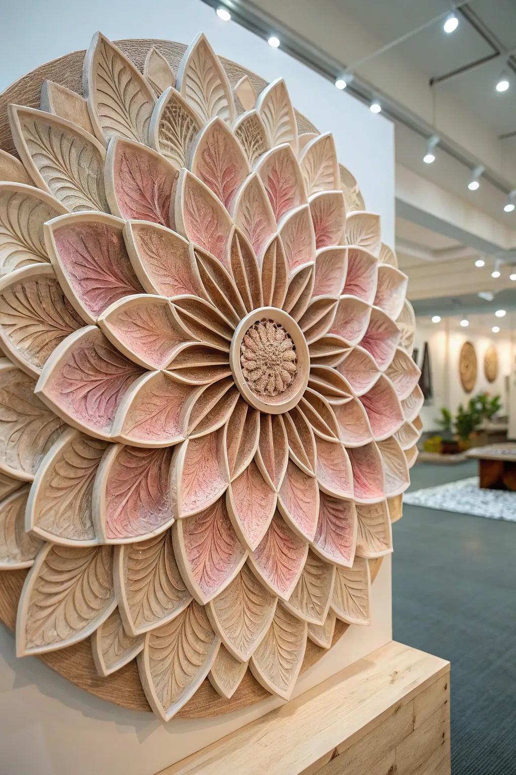 Transforming recycled materials into blooming art: a minimalist's dream with a touch of nature.
