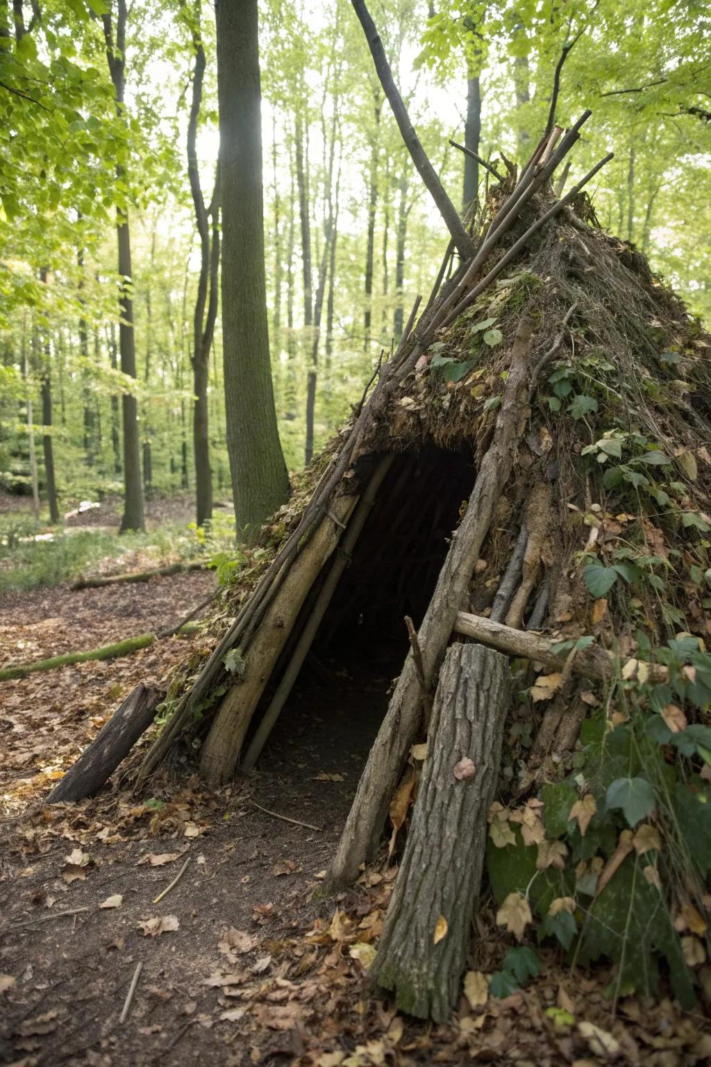 Crafted by Nature: Discover the Art of Building with Logs, Leaves, and Soil.
