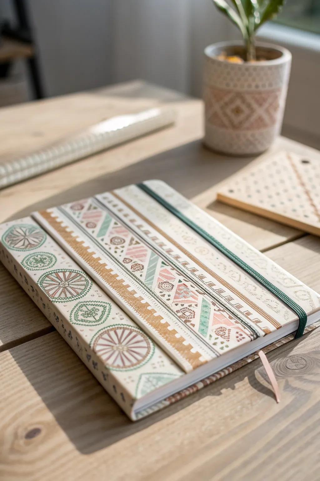 Transform your notebook into a personalized masterpiece with simple, stunning tape art designs!