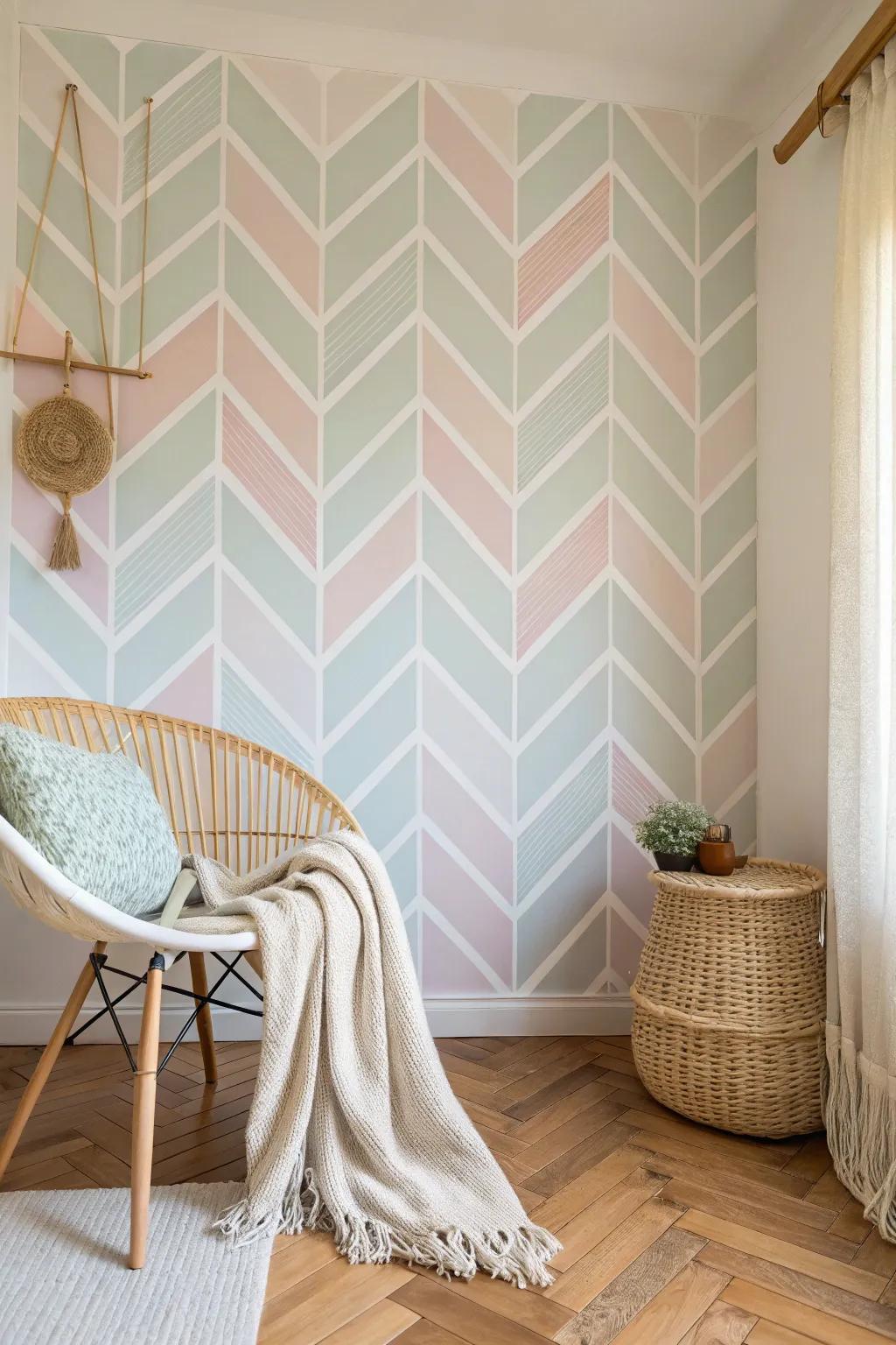 Transform your space with a touch of elegance: a subtle herringbone pattern that speaks volumes.